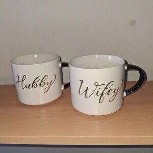 Wifey & Hubby Mug Set - Life at home - 15 oz